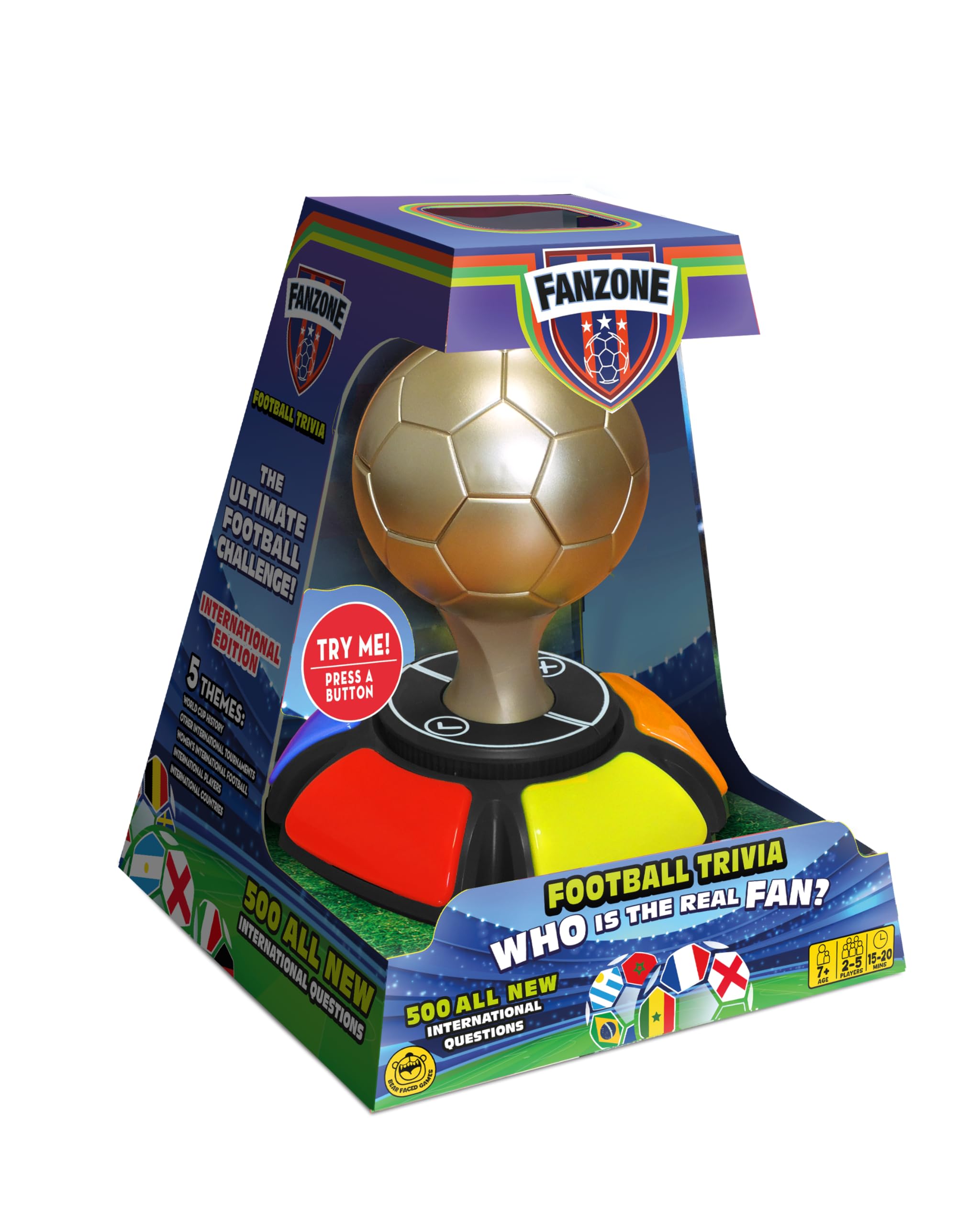 Fanzone NEW International Edition, Football True or False Family Quiz Game, featuring Mbappe, Yamal and Bonmati, Football Gift Age 7+