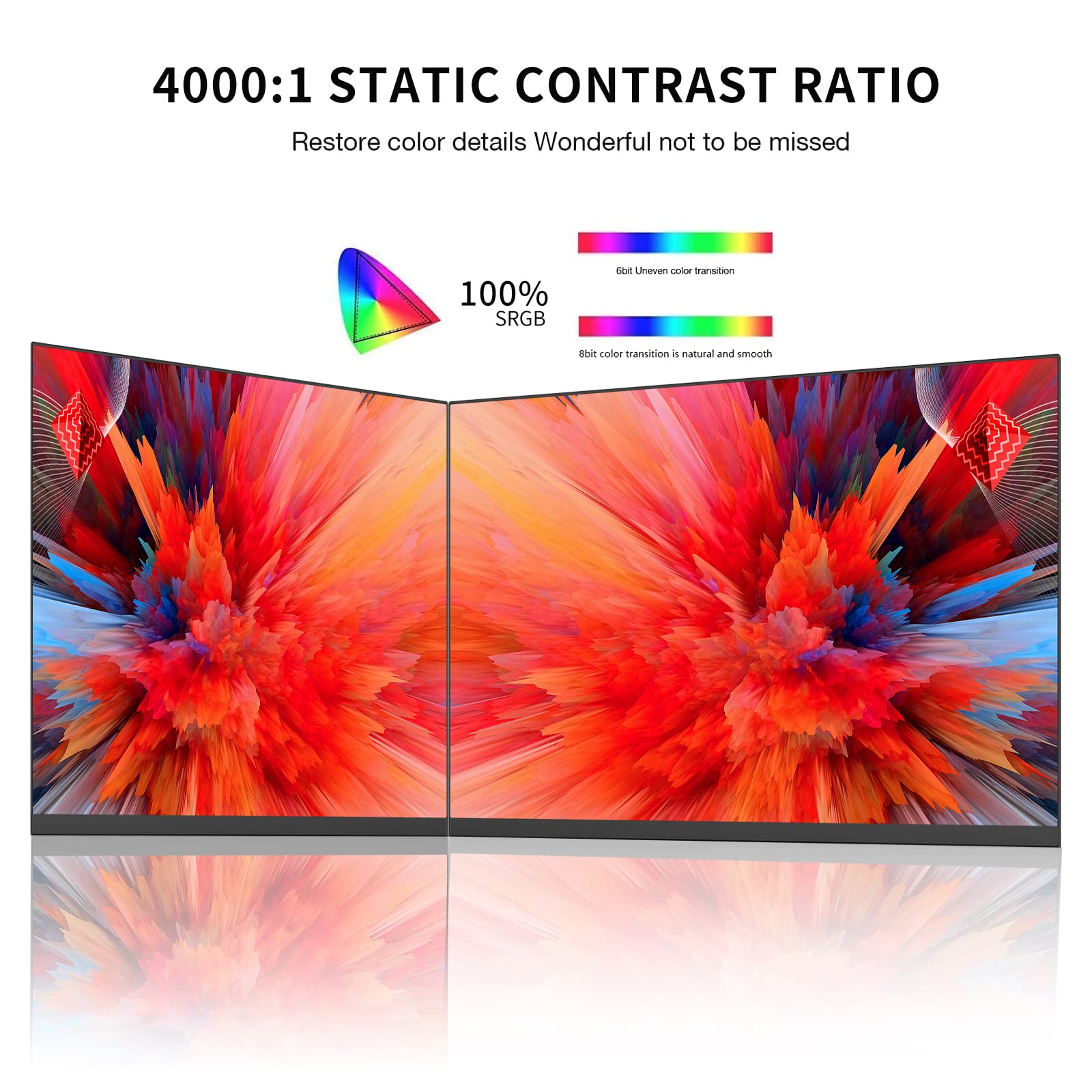 CRUA Monitor da Gioco da 24 Pollici, 144/165 Hz, Monitor FHD 1080P, Supporto Freesync Low Motion Blur, Eye Care, VESA100 x 100, DisplayPort, HDMI, Nero