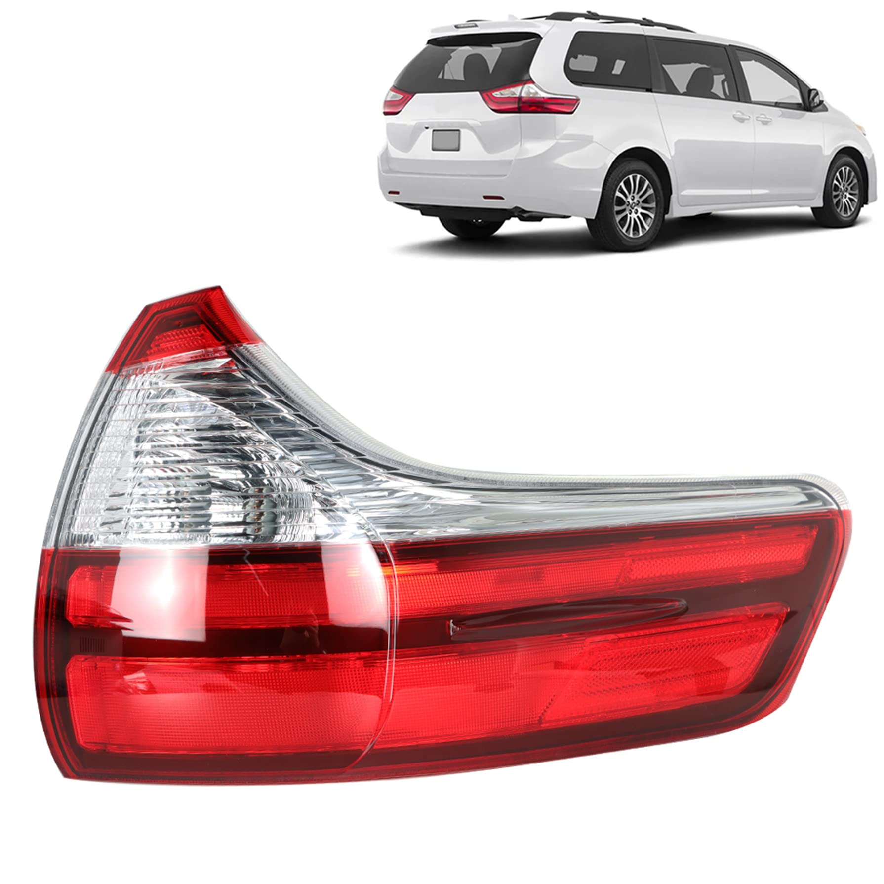 GXYWADY Tail Light Rear Light Lamp Replacement for 2015-2020 Sienna Right Side Turn Signal Light 8155008050 TO2805123