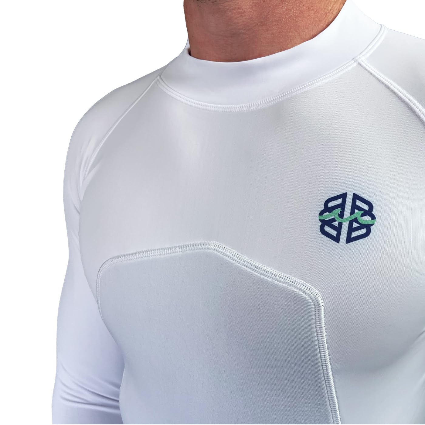 RIBBY SPF 50+ 5mm Padded Rash Guard for Surfing, Boogie, Scuba