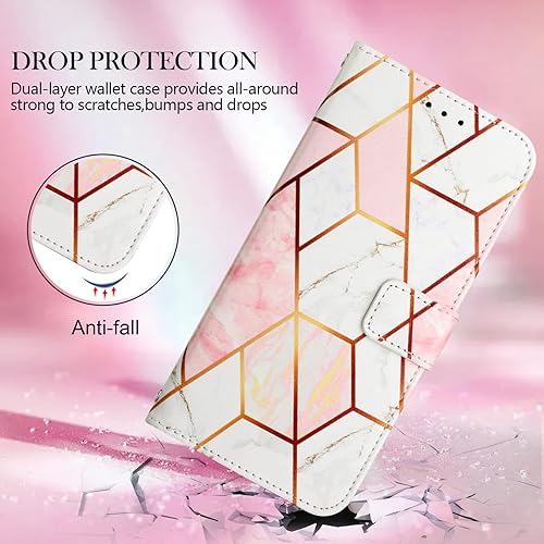 Miniatura 10 de Funda para Xiaomi Poco M4 Pro 4G, funda de piel tipo cartera con tarjetero y soporte para tarjetas para niñas y mujeres, diseños de moda de mármol,