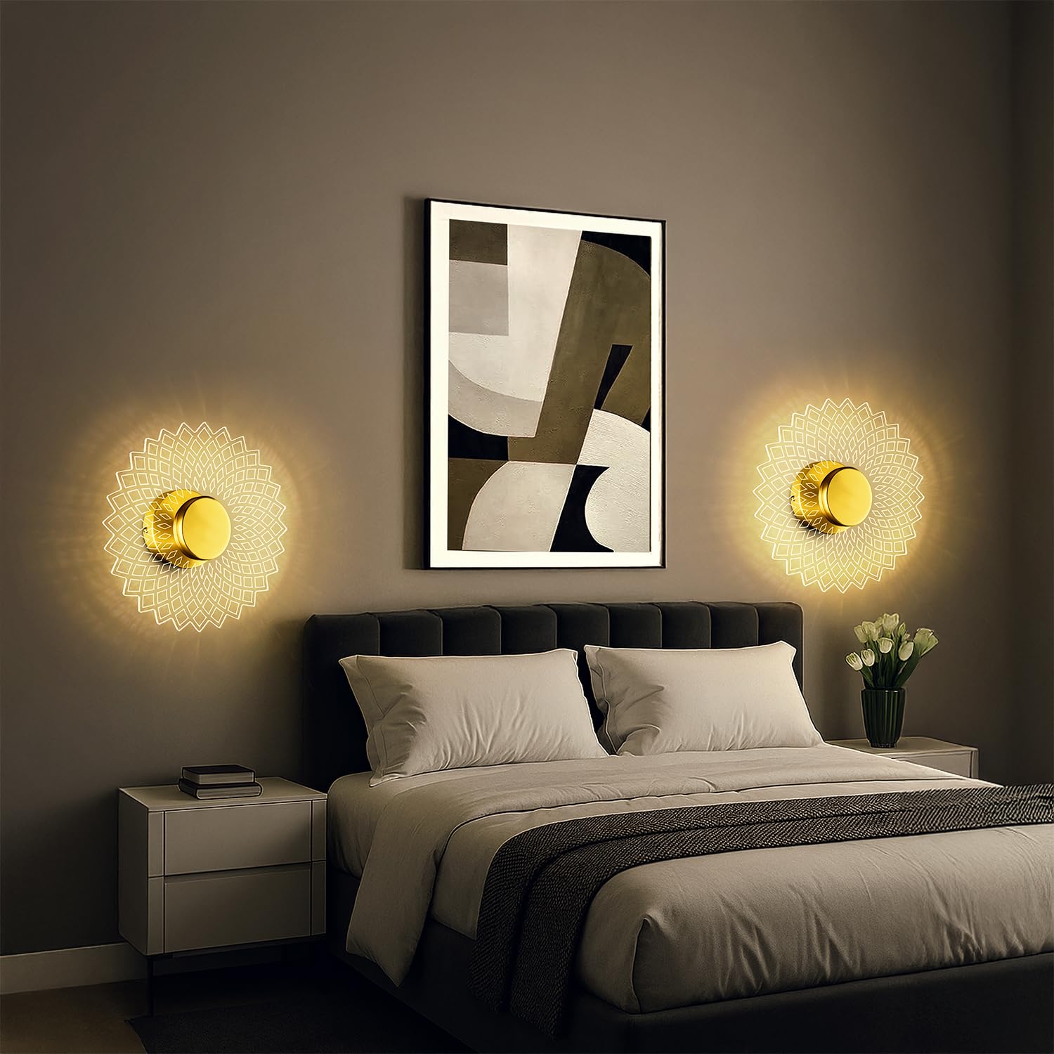 Luxury Diamond Wall Light - Antique Gold LED -28