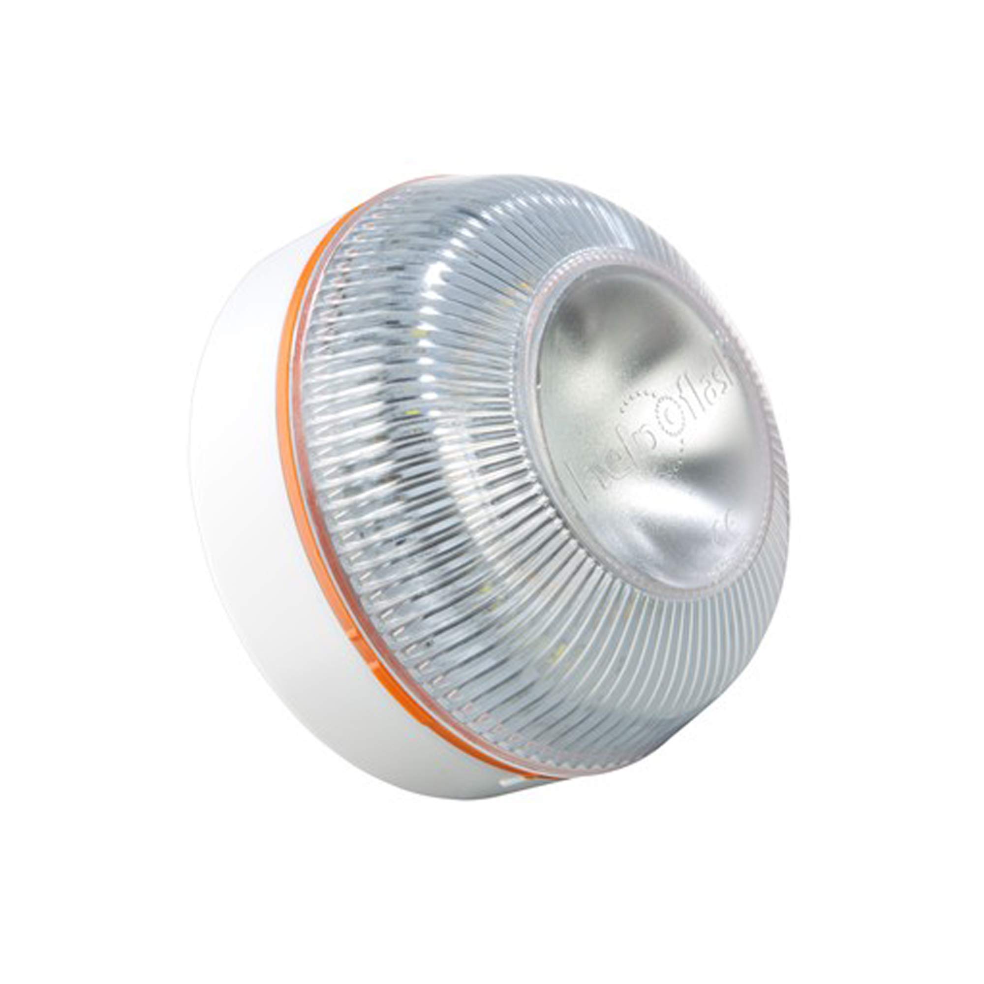 HELP FLASH Luz de Emergencia autónoma, Señal de preseñalización de Peligro y Linterna, Homologada, Normativa DGT, V16, con Base imantada, Activación automática, Hecho en España, 2 Unidades