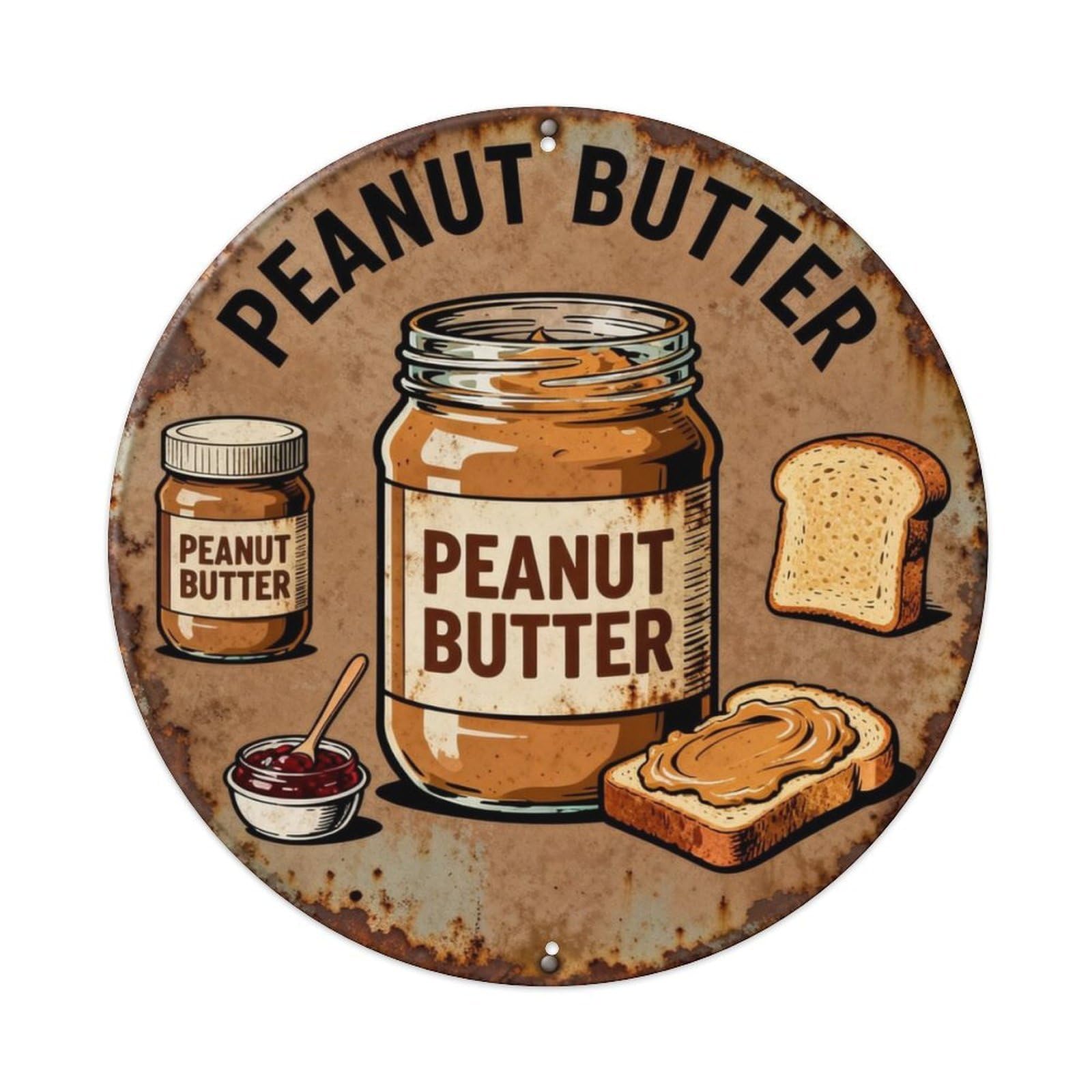 PEANUT BUTTER Metal Tin Sign Plaque