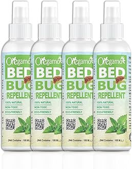 Bed Bug killer Spray | Ready to Use Natural Insect Repellent Made with Plants Oils | Pleasant Fragrance | Instant Action & Long Lasting Protection | Baby-Safe Pet-Safe (400 ml, Pack of 4)