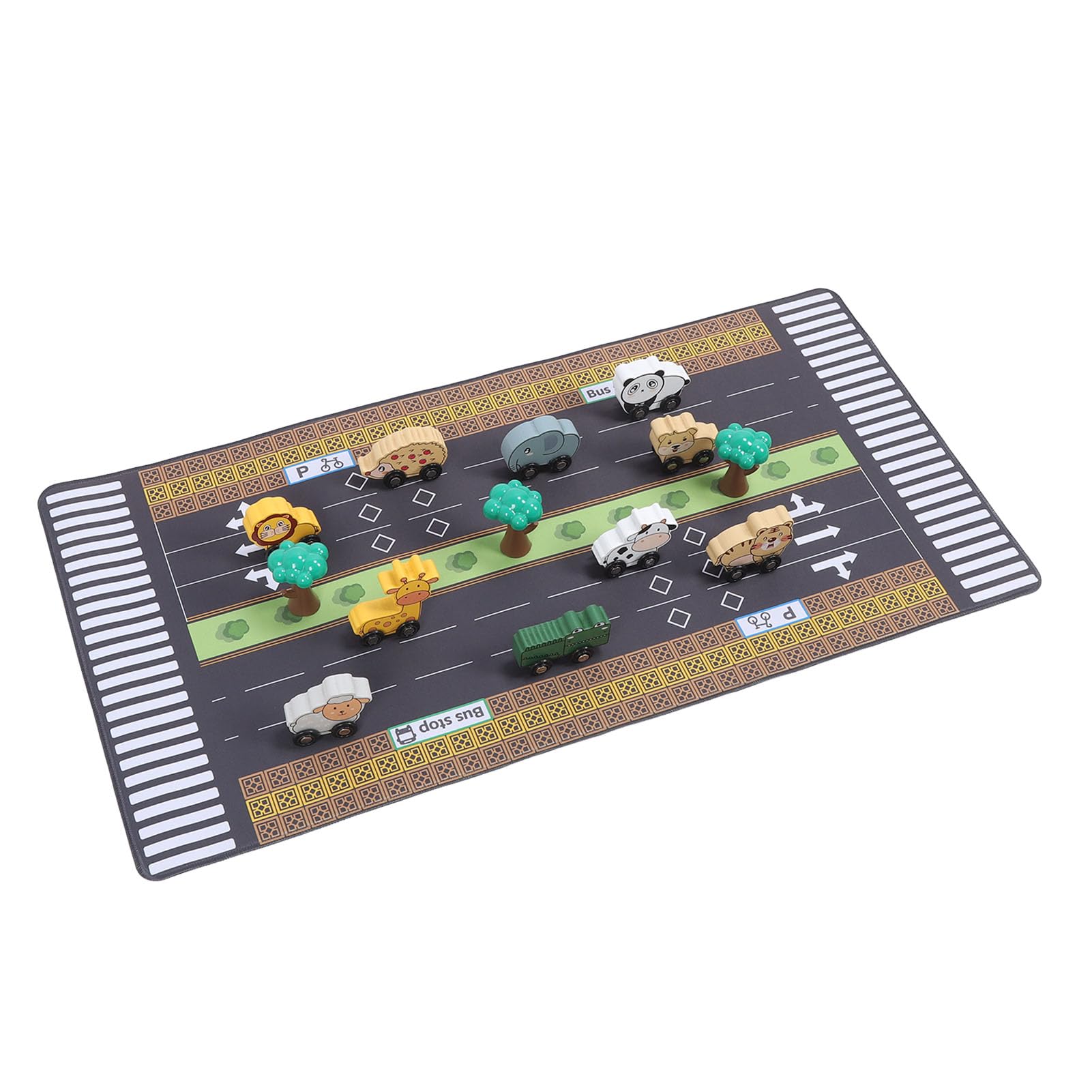 Tapis de Jeu éducatif de Tapis de Voiture d'enfants avec des Couleurs Vibrantes pour L'école à la Maison, de Jeu de de Circulation Routière Sûr pour des Enfants