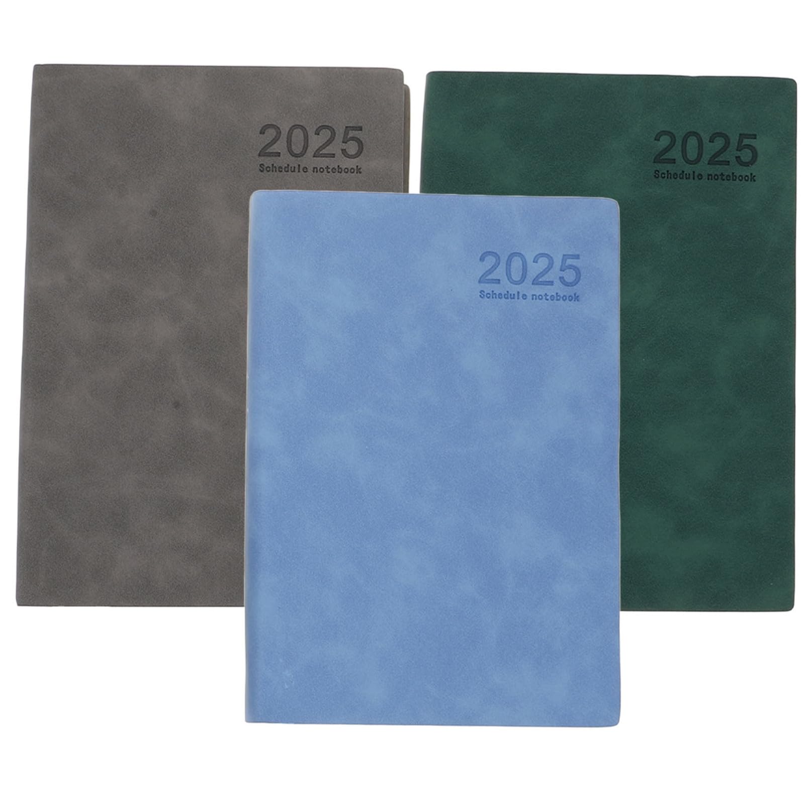 3 Stück-pack Datiertes Planer Notizbuch 2025 mit Pu Hardcover | Akademischer Planer, Tägliches Zeitmanagement für Schule und Zuhause, Papier Einband, Modern