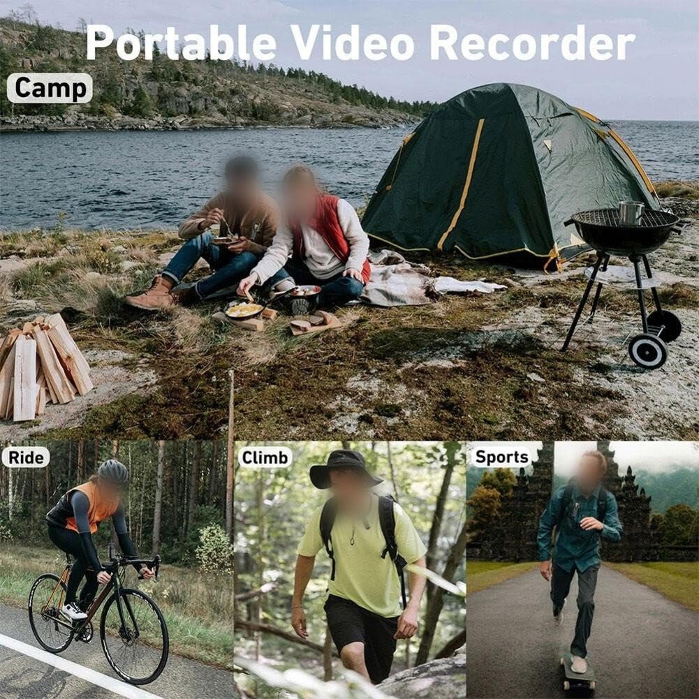 für mini Body Kamera 1080P Tragbar Nachtsicht für mini Body(Black)