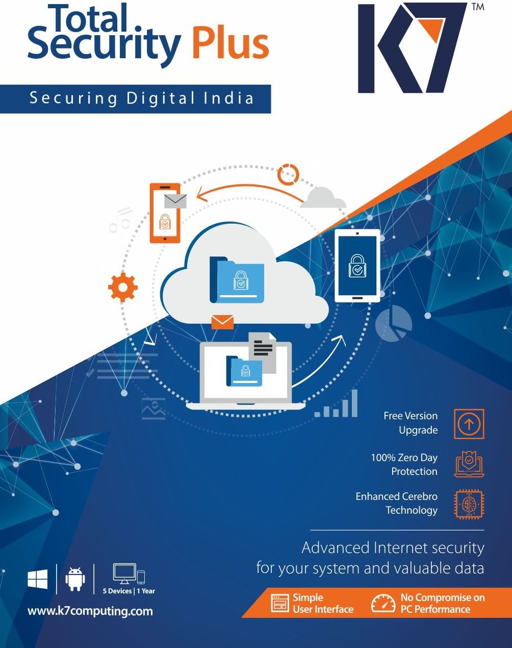K7 Total Security Plus 5pc 1user 1yr single CD