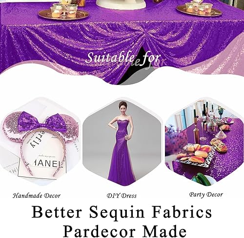 Vista 141 de Pardecor The Yard - Tela de malla con purpurina para coser, paño brillante (2 yardas, borgoña)