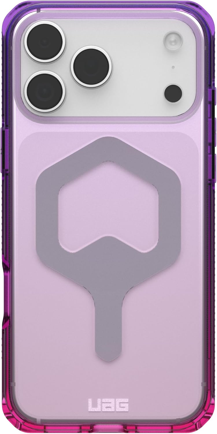 URBAN ARMOR GEAR UAG Designed for iPhone 17 Pro Max Case Plyo - Compatible with MagSafe Translucent Military Grade Protective Cover, Purple/Pink Ombre