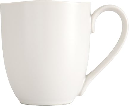 Fortessa Vitraluxe Dinnerware Heirloom Matte Finish Tapered Mug, 11.5 Ounce, Linen, Set of 4