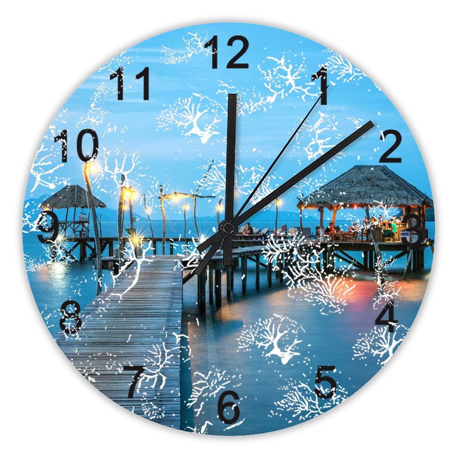 Horloge murale silencieuse de 40,6 cm à piles pour décoration de cuisine