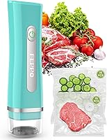 Vista 1 de FEPPO Vacuum Sealer for Food with Visible Water Tank, Handheld Saver Compact Vacuum Sealer Machine with 30 Reusable Bags for 6X Preservation &