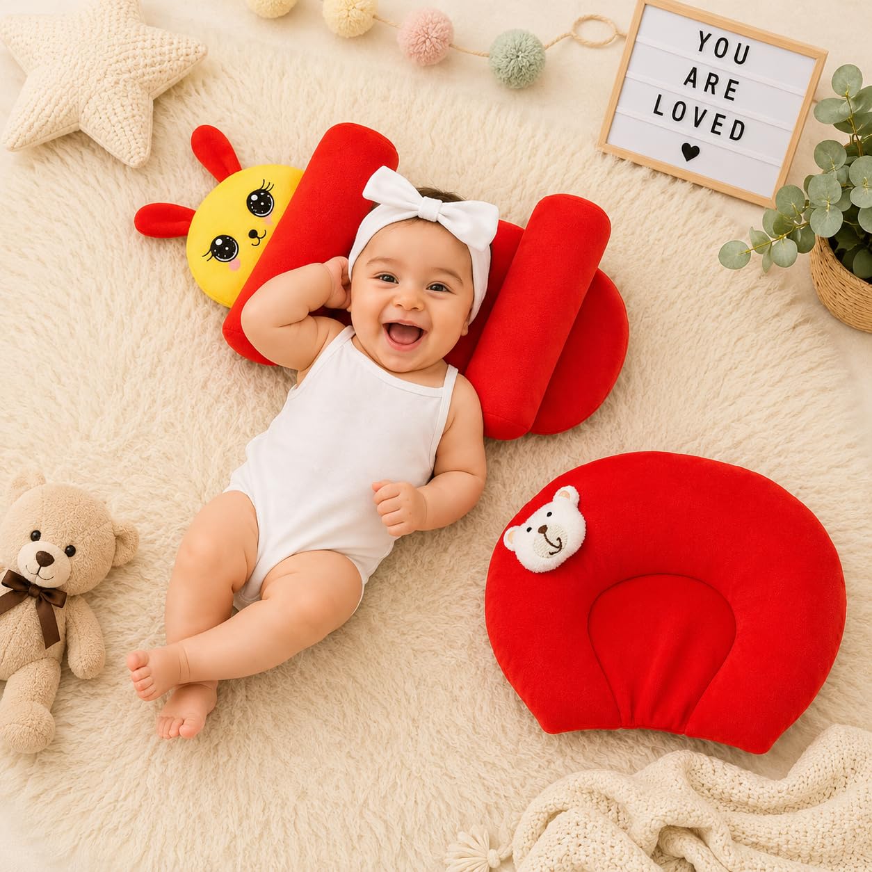 Baby Rai Pillow Combo Set for Newborns & Infants | Toddler Pillow Head Support Cushions for 0-12 Months-picture-26