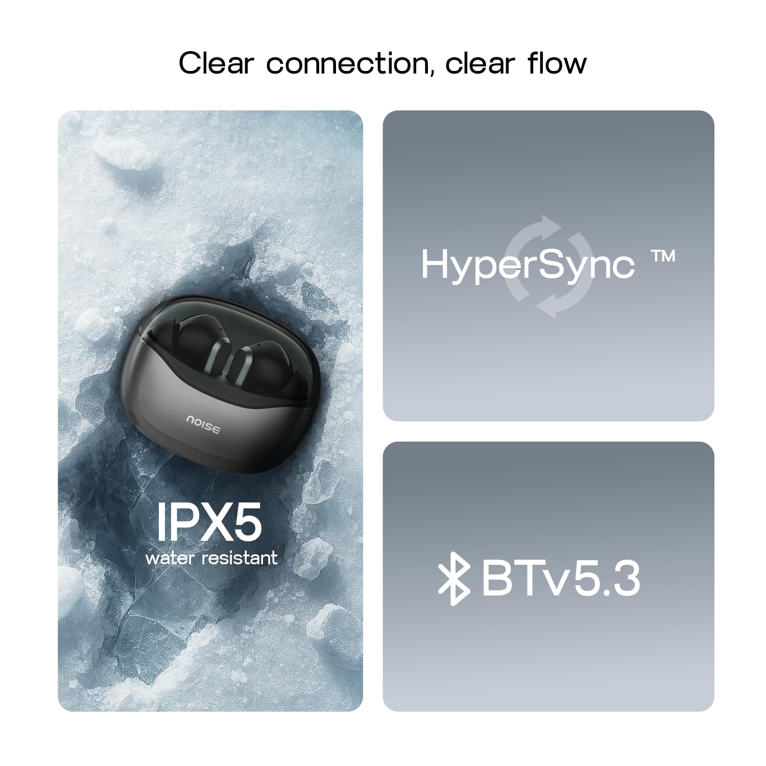Noise Newly Launched Buds VS601 in Ear Truly Wireless Earbuds with 50H of Playtime, Transparent Case Lid, Quad Mic ENC, Dual Device Pairing, 10Mm Driver, BT V5.3 (Graphite Black) — Amazon image 10