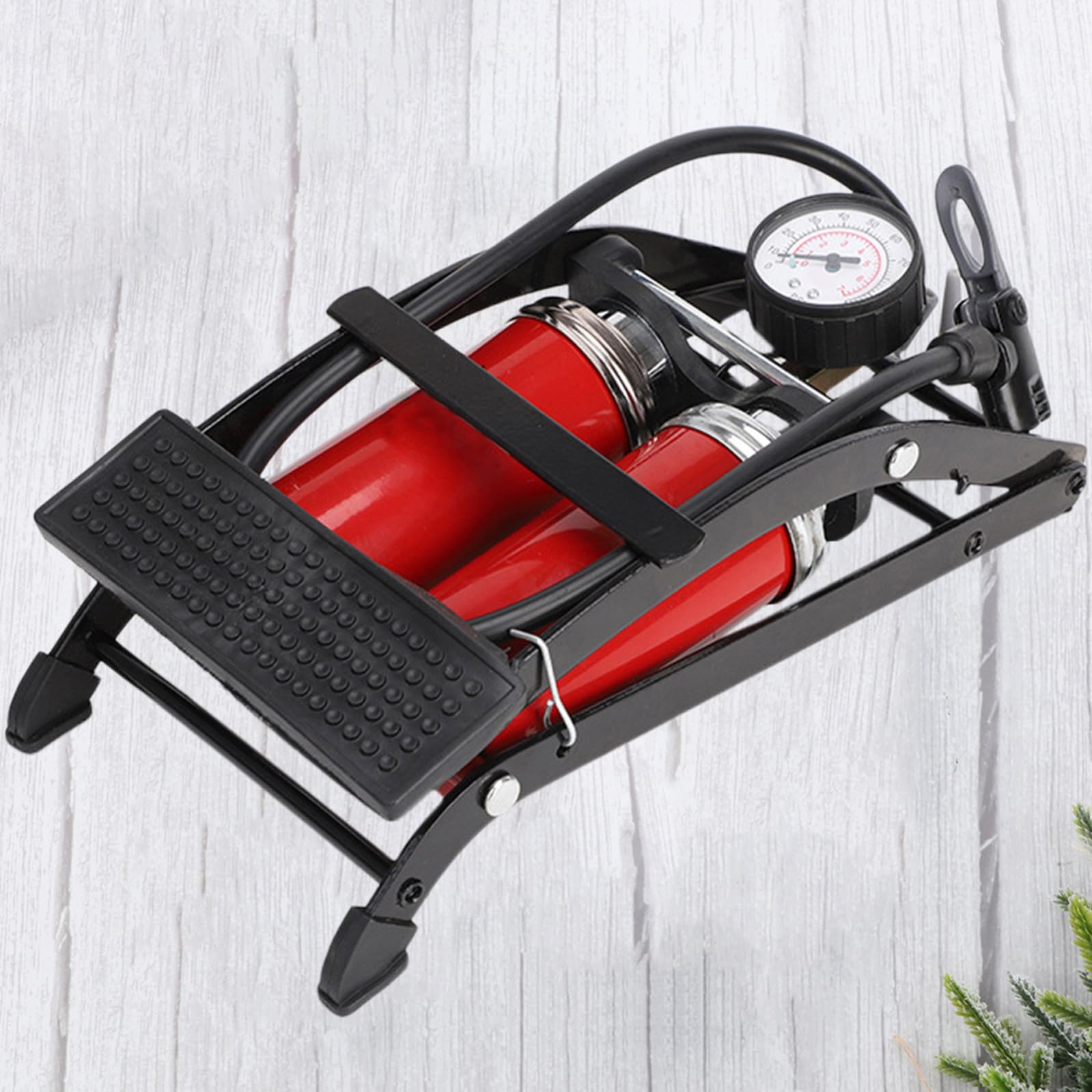 BESPORTBLE 1pezzi Pompa Pedale Portatile Per Biciclette Auto e Palloni Alta Pressione Aria Leggera e Facile Da Trasportare e Usare