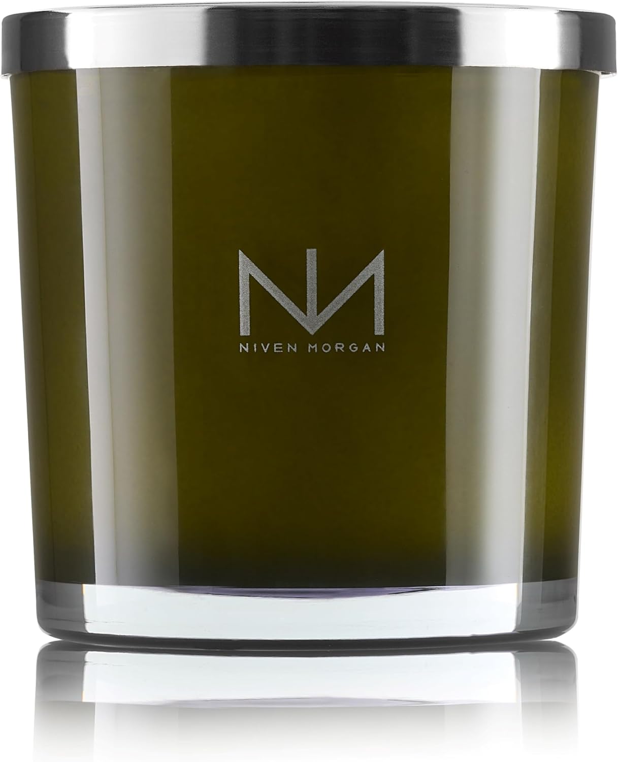 Niven Morgan, Verdant Candle, White Flower, Smoke and Pine, 14 Ounces