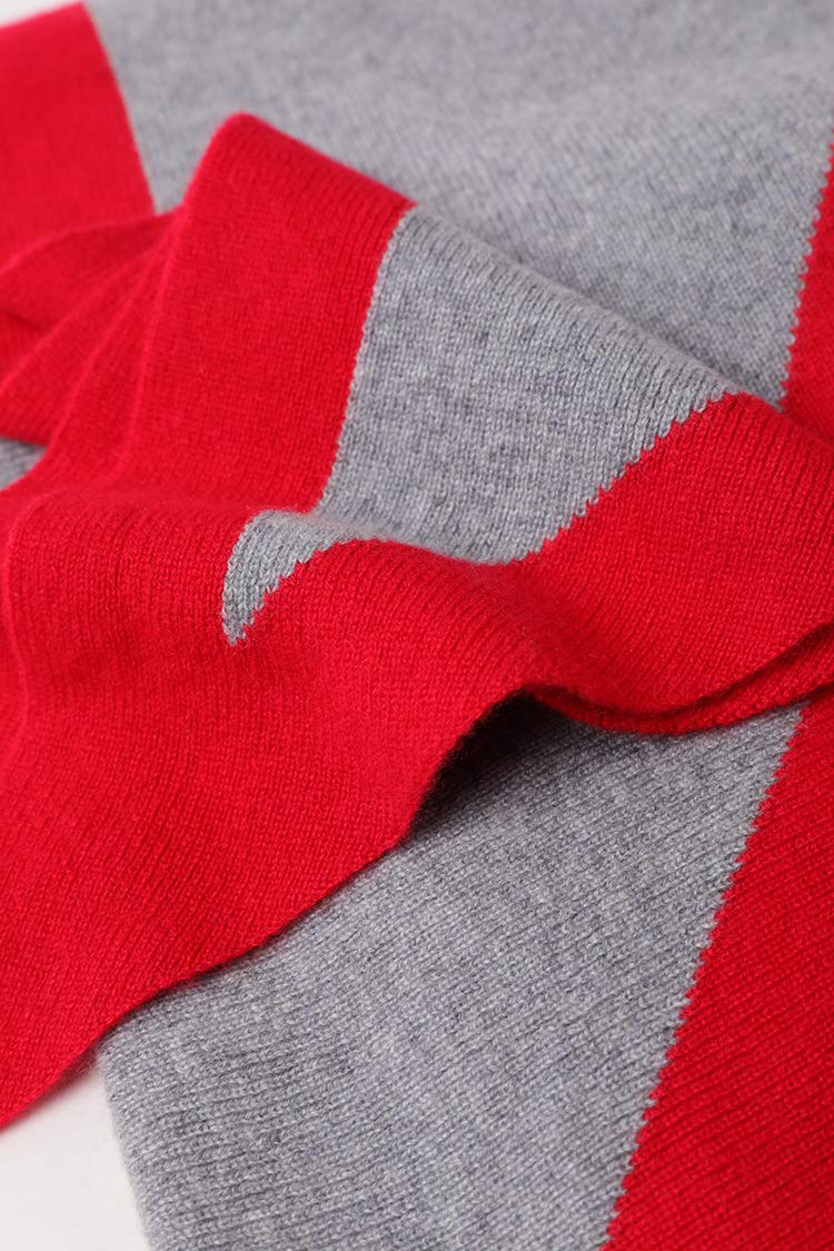 Mooilo - Pur Kaschmir - Luxury Fashion, Schals, Damenmode, Cashmere, Schal, Kaschmirschal, Dreieck grau, rot, Dreieckstuch, Design - made in Germany