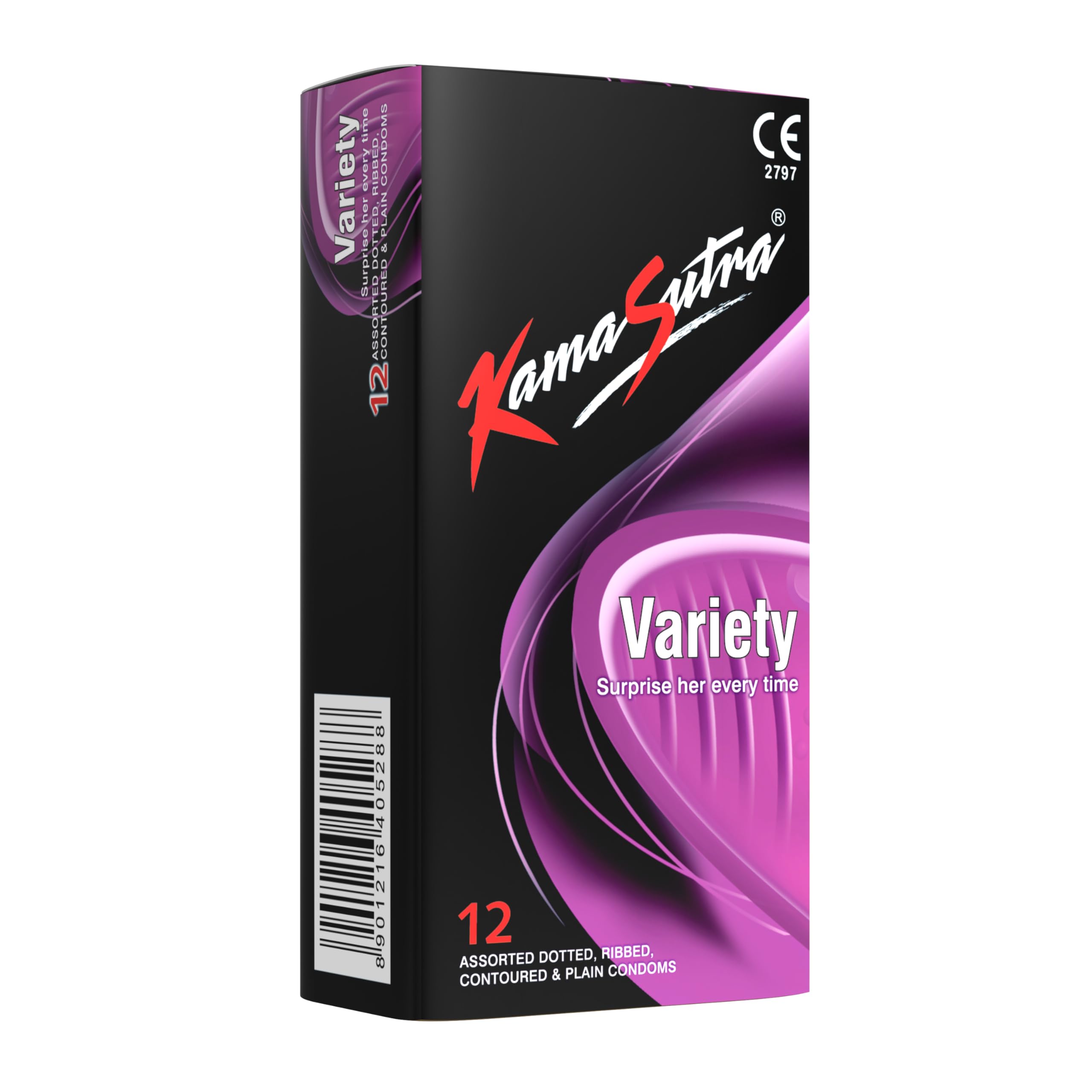 Variety Condoms 12Pcs, Medium