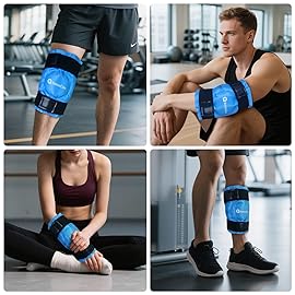 RelaxCoo Ice Pack for Knee Pain Relief, Reusable Gel Ice Wrap for Leg Injuries, Swelling, Knee Replacement Surgery, Cold Compress Therapy for Arthritis, Meniscus Tear and ACL Blue