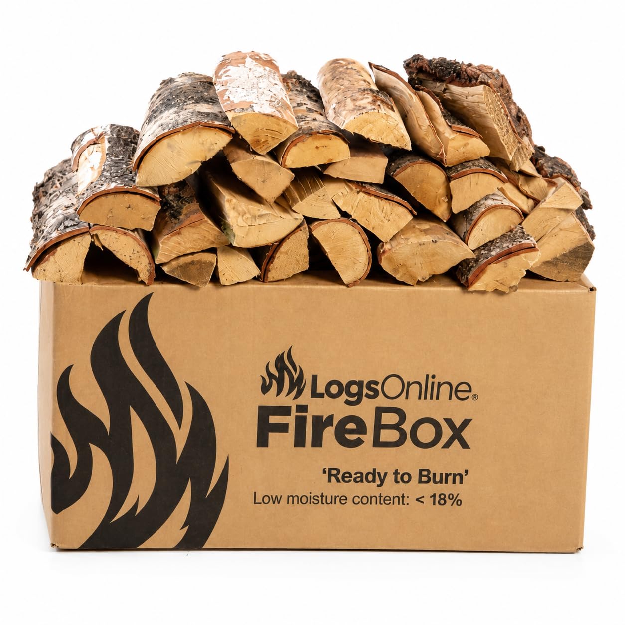 Logs Online 60kg Pizza Oven Logs – Under 18% Moisture – Skinny Cut 25cm Birch Firewood for Pizza Oven, Wood Burner, Wood Burning Stove, Outdoor Fire Pit, Chiminea