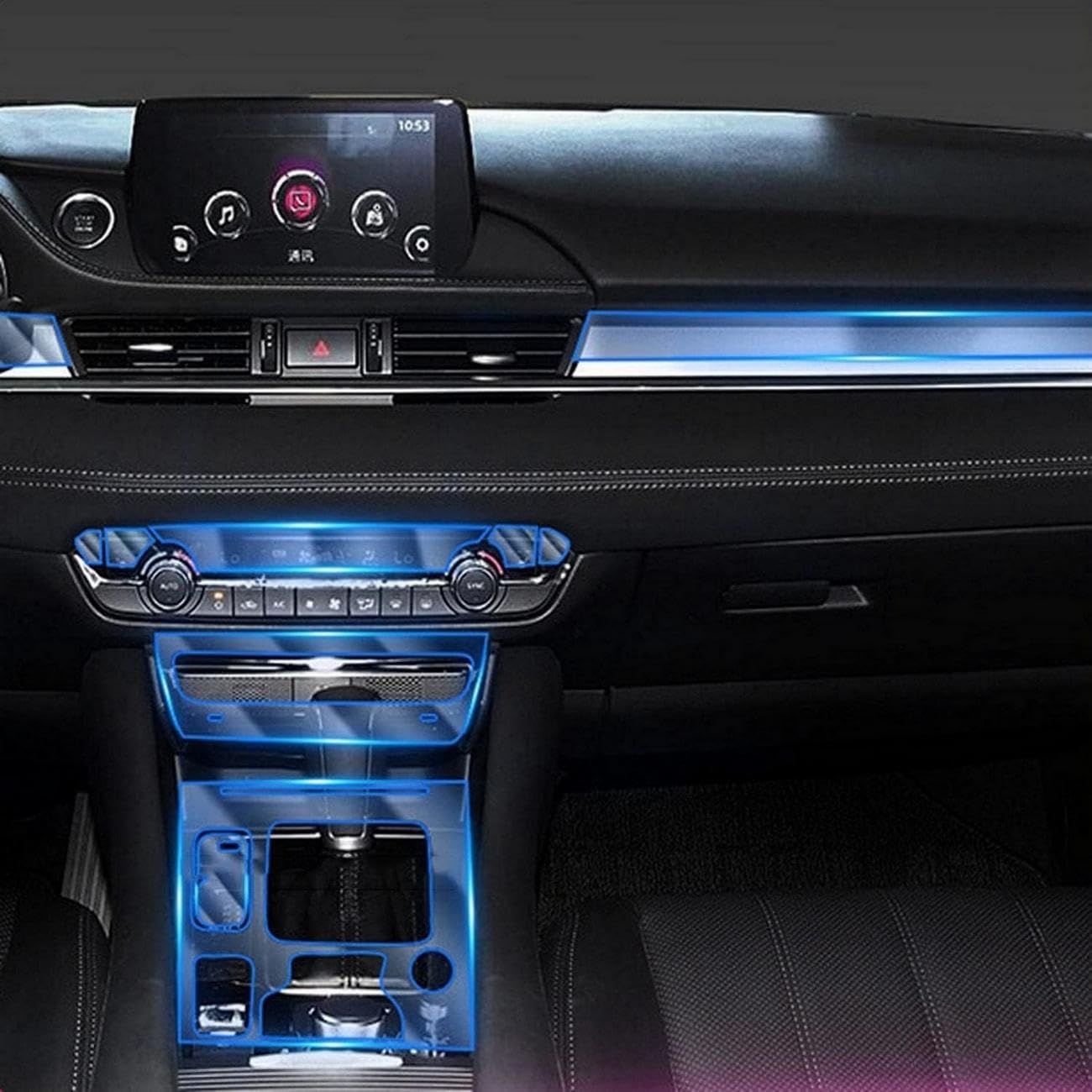 Película transparente de TPU premium para tablero de coche Mazda 6 Atenza acabado piano LHD