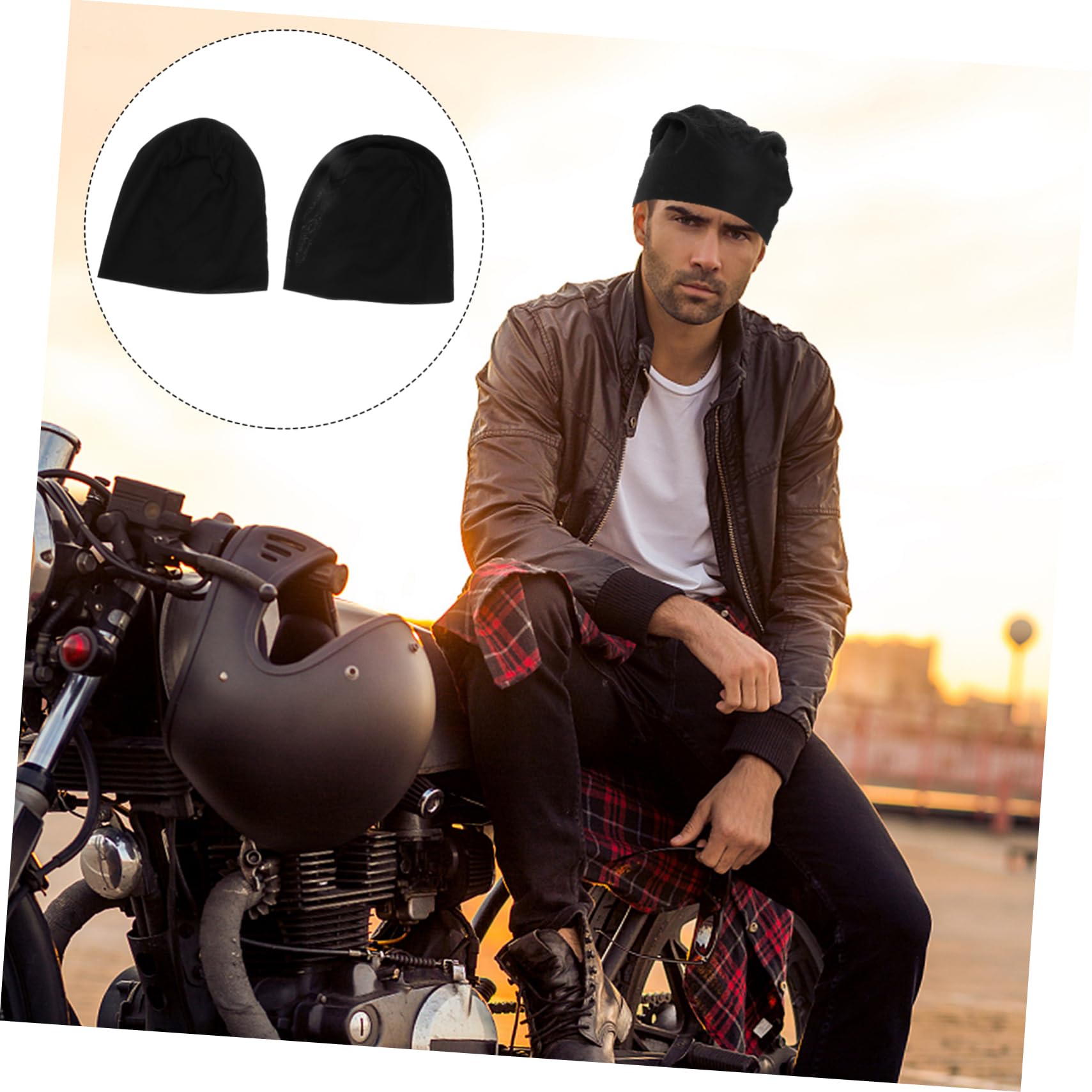 6 Piezas Gorro De Cobertura Puño Gorro De Nieve Poliéster