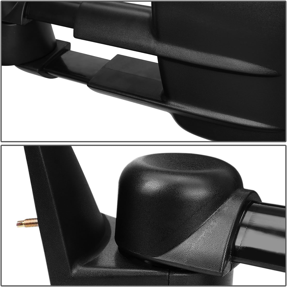 Auto Dynasty Left Side Black Manual Telescoping Folding Rear View Towing Mirrors Compatible with Silverado Sierra GMT800 99-07