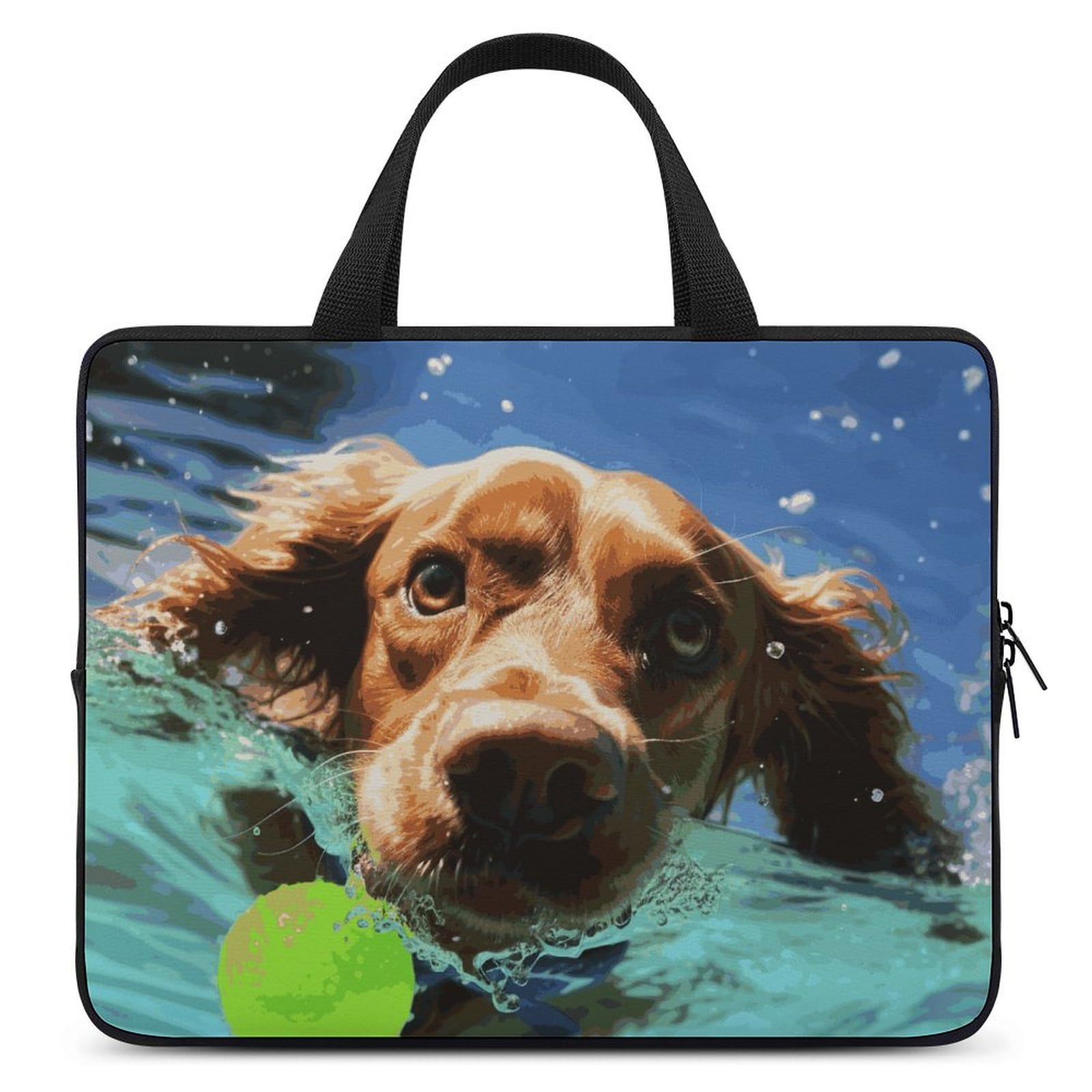 Housse de protection pour ordinateur portable 43,2 cm chien nageur