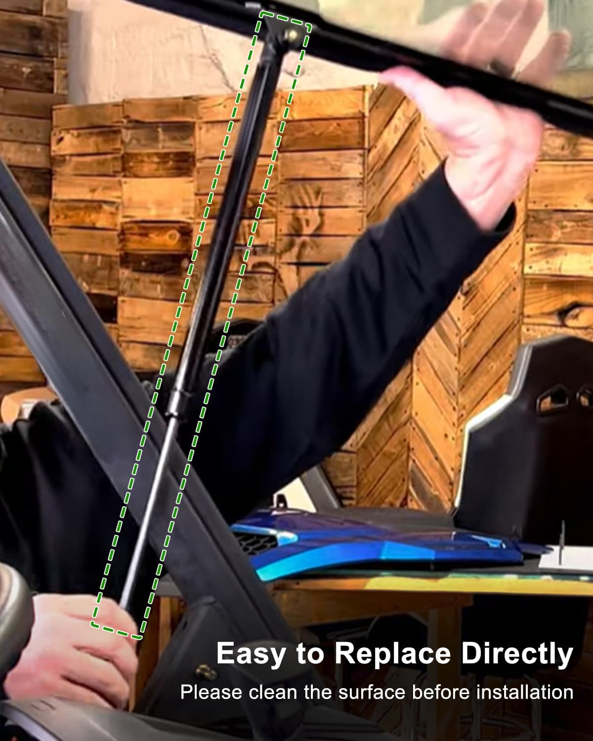 705800030 21.4 Inch Cab Windshield Front Window Lift Support Gas Shock Strut Fit for Can-am Defender HD10 HD5 HD8 Max Pro 2016-2021 Replace C1611968 C16-11968 P10813, 2 Pcs