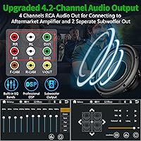 Vista 4 de SJoyBring [Actualización de pantalla QLED] Estéreo de coche de doble DIN de 7 pulgadas con cámara de salpicadero, Apple CarPlay inalámbrico