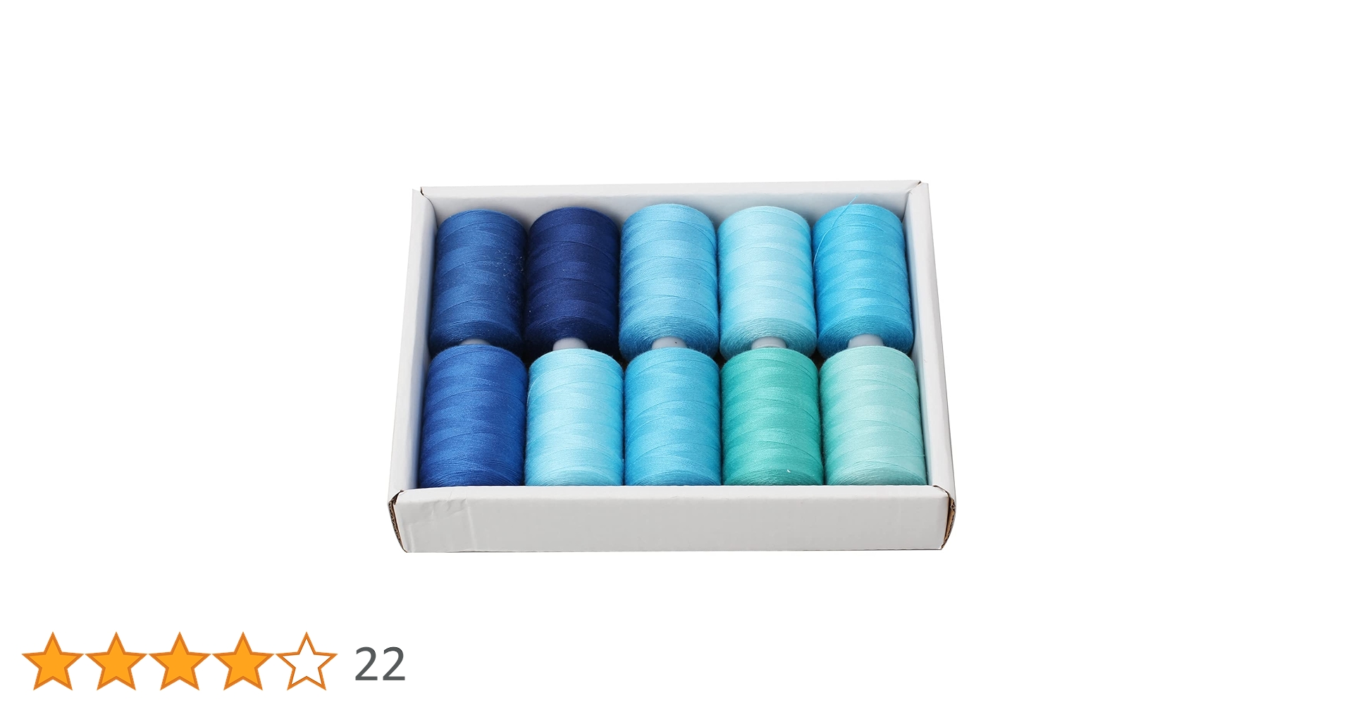 Amazon | Windman ミシン糸 ブルー系 60番 10点セット 1000ヤード/巻