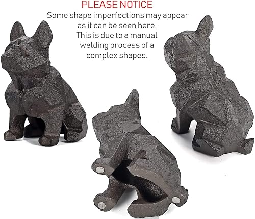 Miniatura 5 de Ambipolar Sujetalibros geométricos para decoración de perros, sujetalibros geométricos para guardar libros, resistentes para escritorio de oficina,