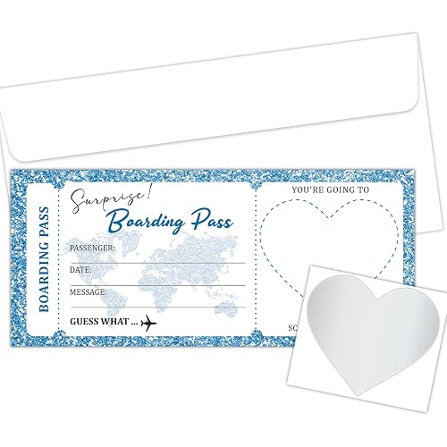 Lesixur Blue Surprise Trip Reveal, 5 Set Boarding Pass Ticket, Surprise Destination Revealed Card Plane Tickets for Valentine's Day, Holidays, Birthday, Wedding, Anniversary, And Christmas-004-5