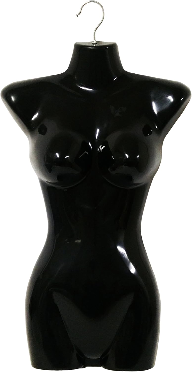 Amazon.com: Black Female Plastic Mannequin Torso Form with Metal