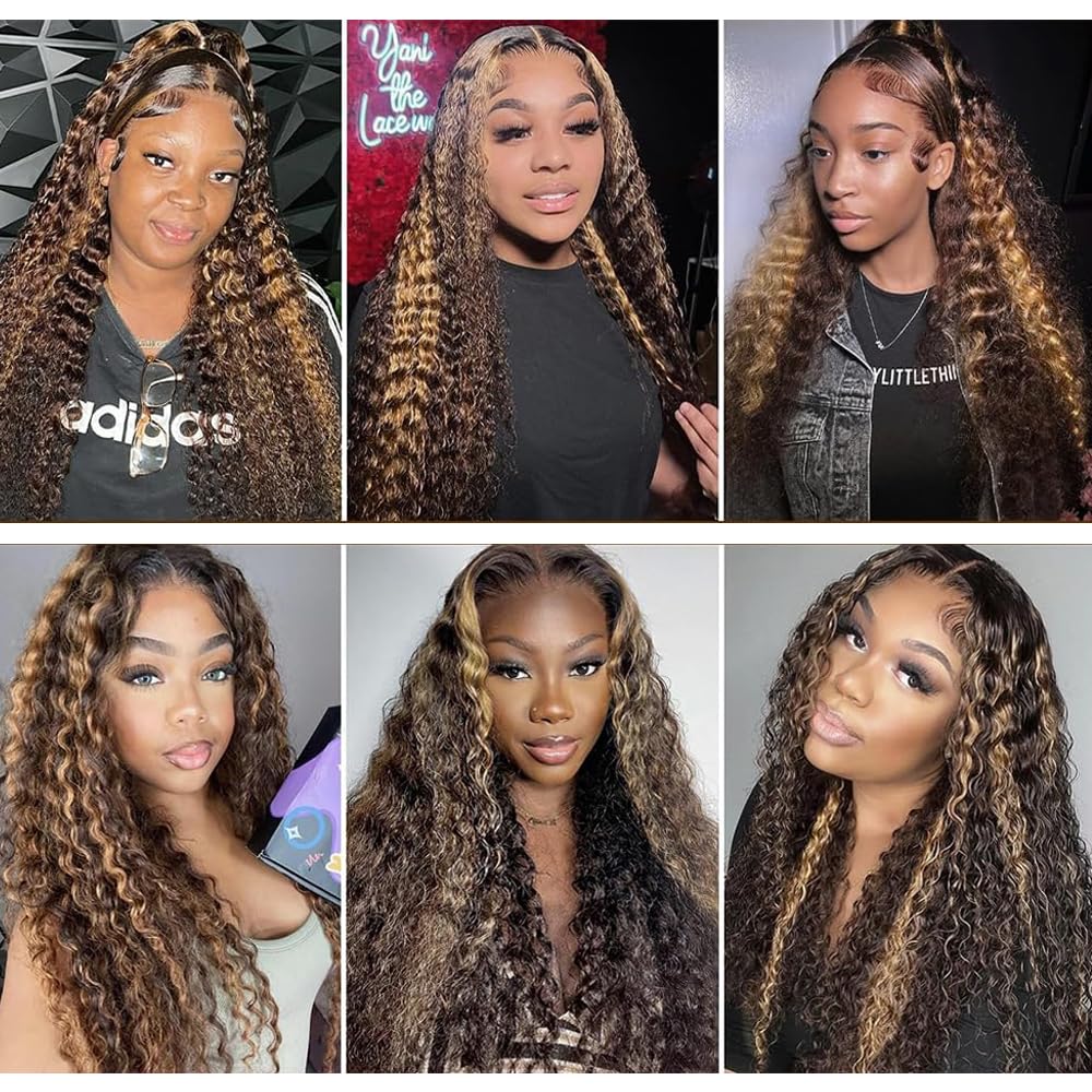 P4 30 Human Hair Bundles Highlight Water Wave Bundle 4/30 Water Wave 3 Bundles 24 26 28 Brazilian Unprocessed Virgin Hair Extensions