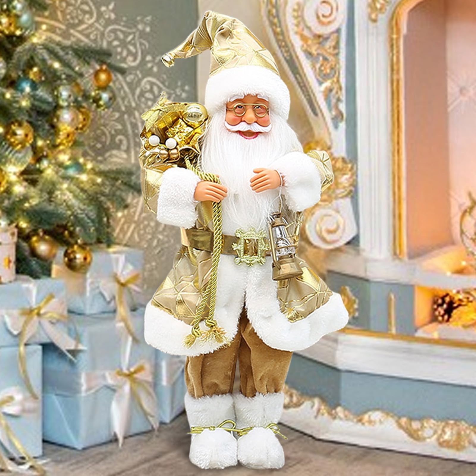 Genérico Figuras De Papá Noel de Figura de Pie de 46 cm