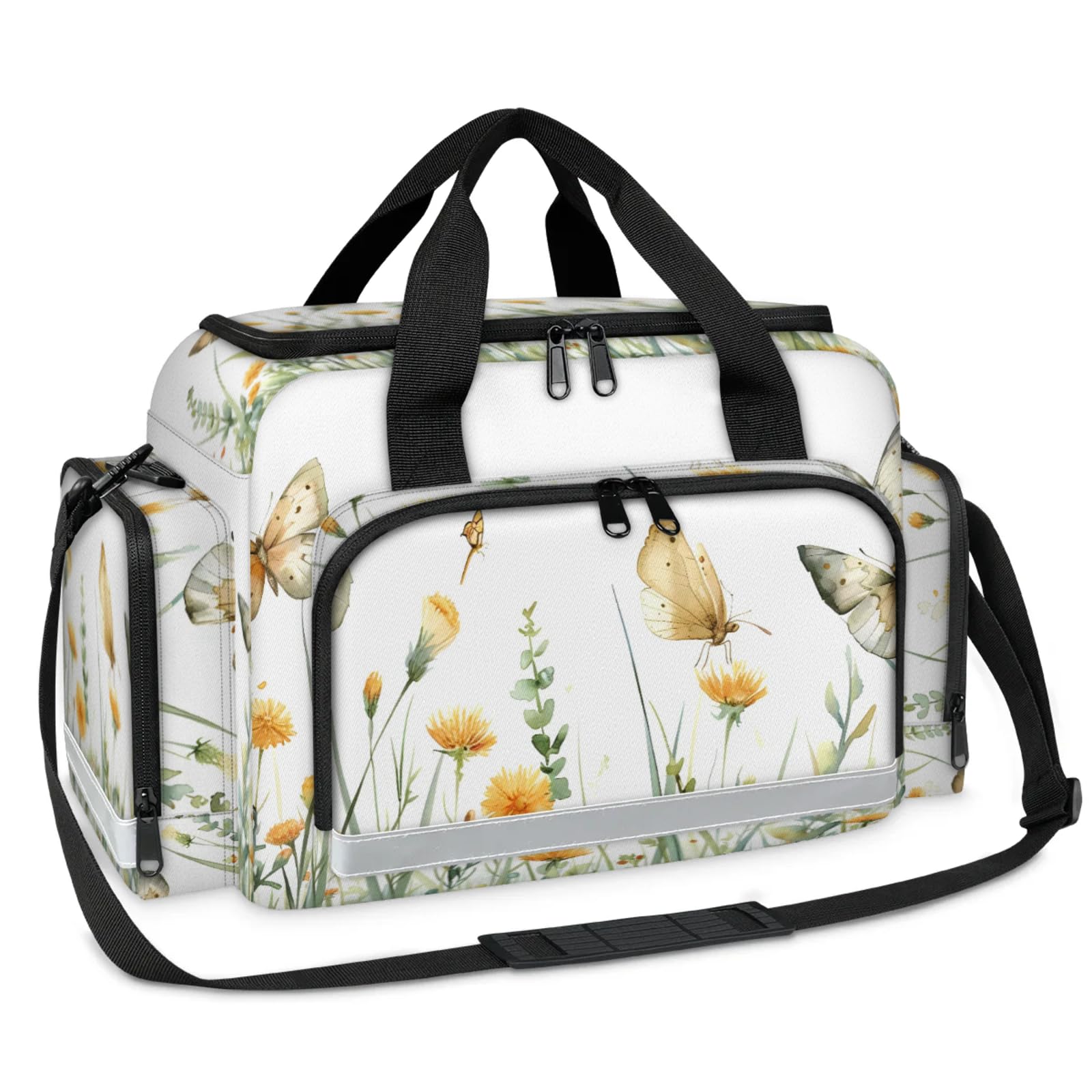 GzLeyigou First Aid Bags Empty, Arctic Butterfly Emergency Bag First Aid Kit Multiple Compartment Kit Carrier On Call Trauma Bag For Paramedics Emergency Medical Supplies Kit