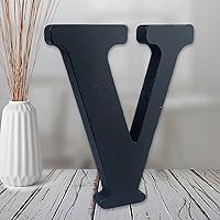 Vista 27 de AOCEAN Letras de madera de 6 pulgadas en negro, letra de madera sin terminar para letras decorativas de pared, letras en relieve, letrero de corte