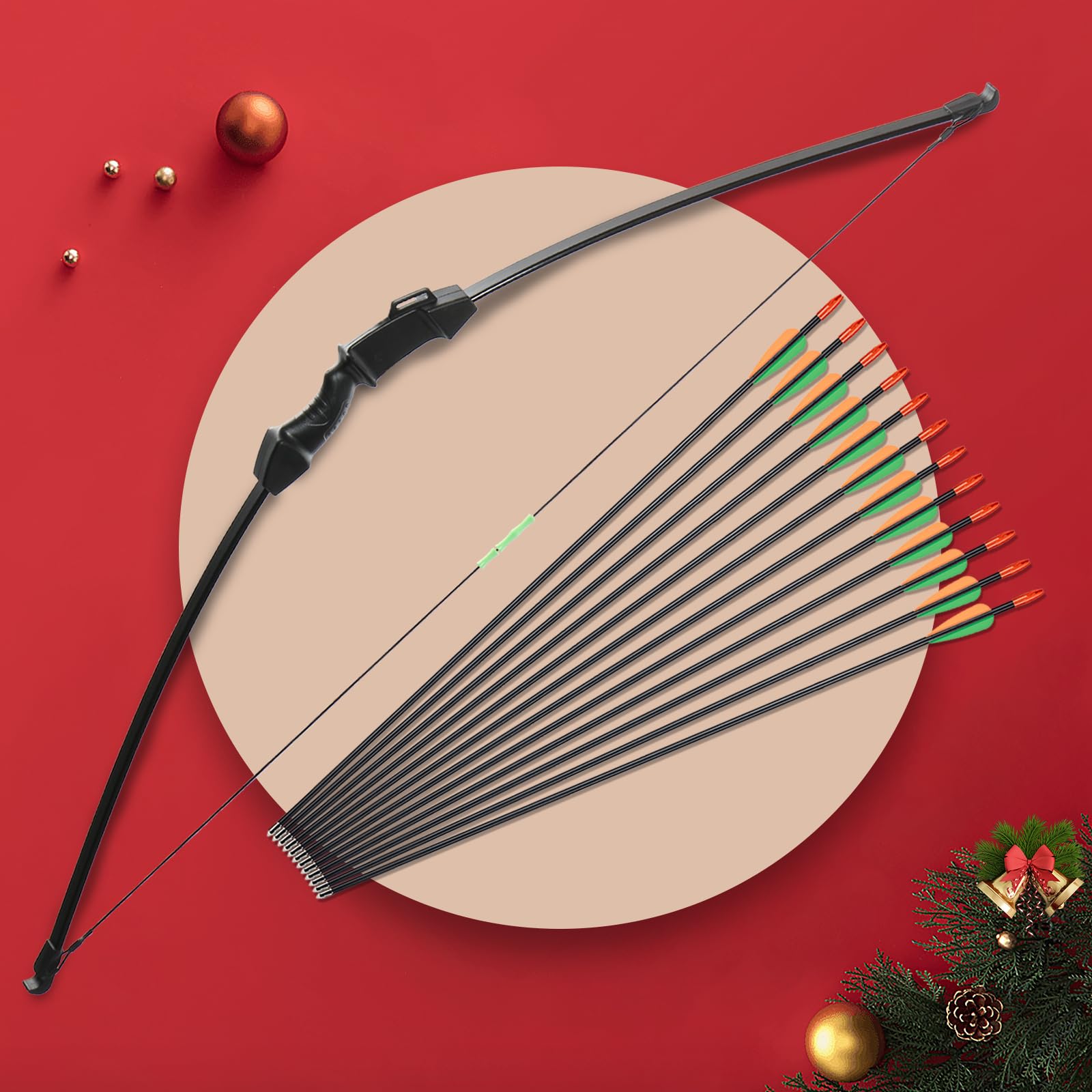 Arc et flèche Ensemble Takedown Arc recurve et 12pcs flèches en Fibre de Verre pour la Chasse Junior débutant Main Gauche et Droite 15lbs