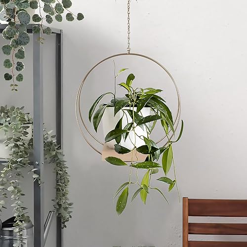 Miniatura 2 de CAIJUDONG Soporte para macetas colgantes para plantas de interior, ventana, techo, pared, colgador de metal para plantas de 15 pulgadas, soporte