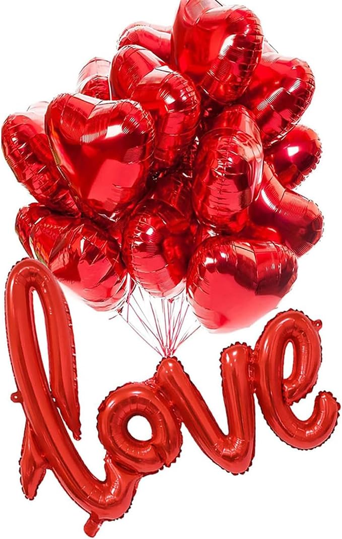 Palloncini a forma di cuore misti rosa, 45 cm, palloncini a forma di cuore rosa