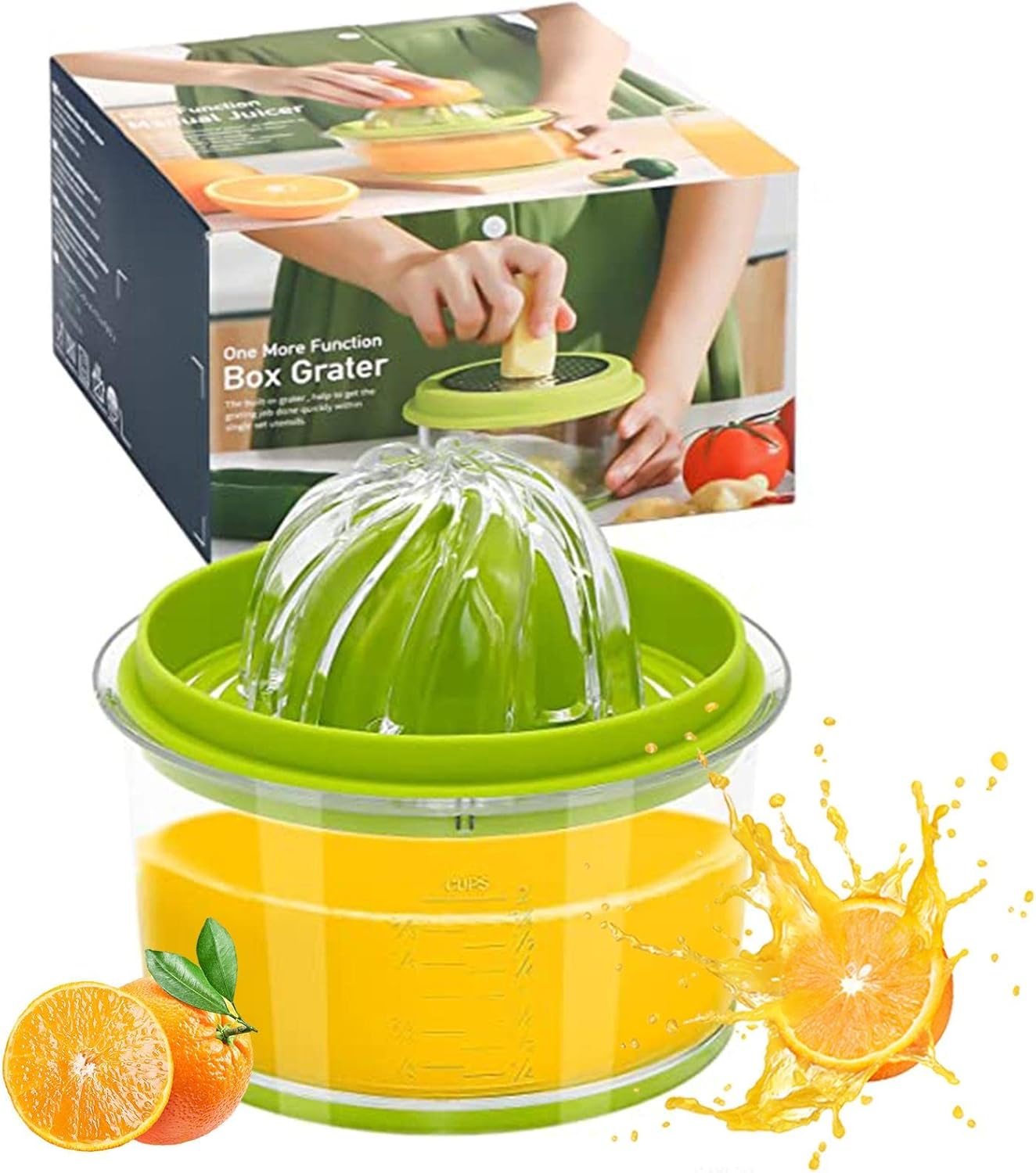 Hand Lemon Juicer Manual Hand Squeezer with Builtin Measuring Cup