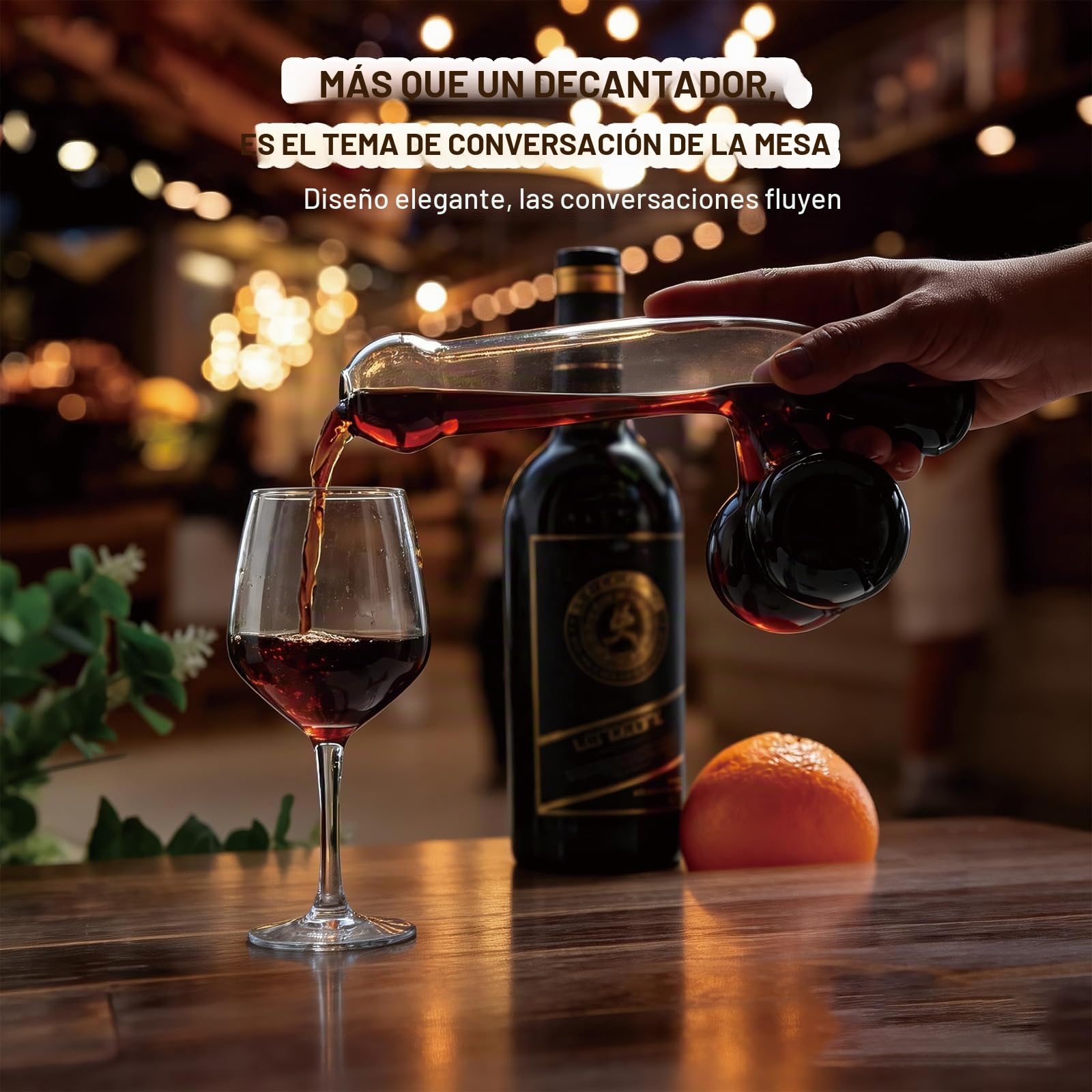 Klein bottle Interesante decantador de cristal para hombres, único y divertido dispensador de whisky y vino, para familias, bares, fiestas (550 ml) LOP-456
