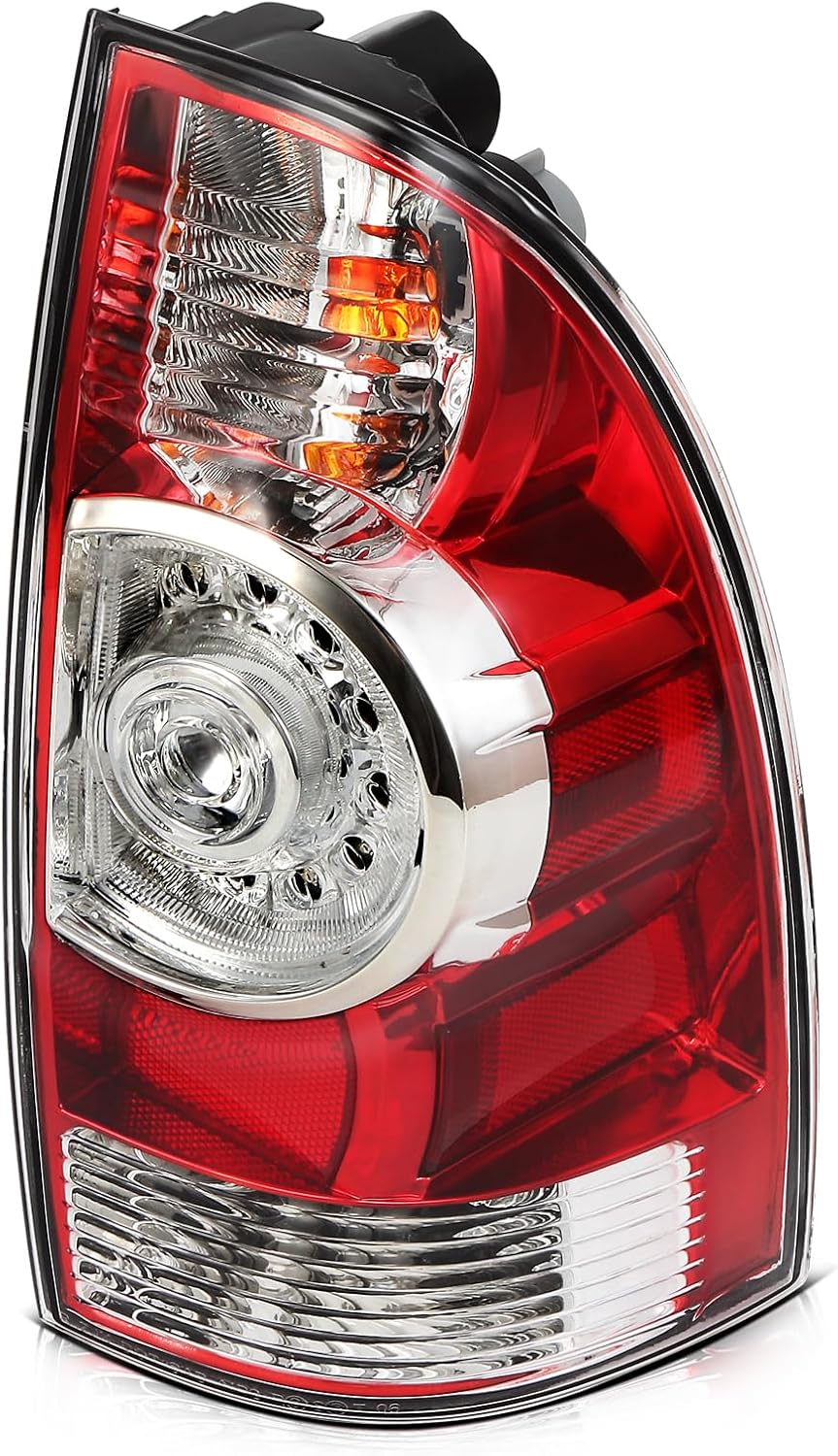 LSAILON Tail Light Fit For Toyota Tacoma 2005-2015 Red Housing Clear Lens Driver and Passenger Side 81550-04160 81560-04160