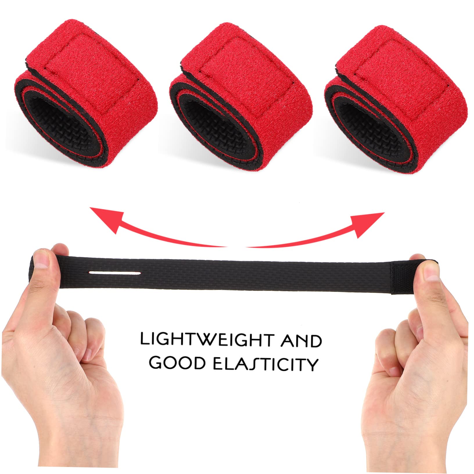 BESPORTBLE 50pcs Fishing Rod Wraps Elastic Fishing Pole Straps for Organized Storage Sticky Design