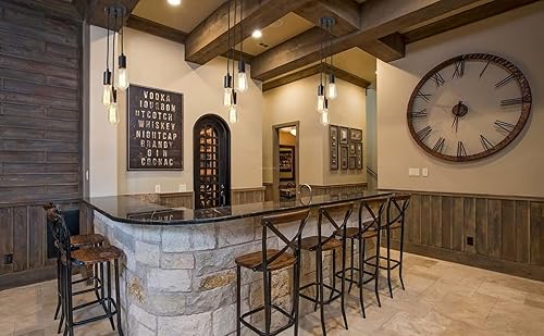 Miniatura 4 de Lámpara colgante industrial de 3 cabezales, iluminación vintage Edison triple cabezales, ajustables, lámparas colgantes de techo E26, luces modernas