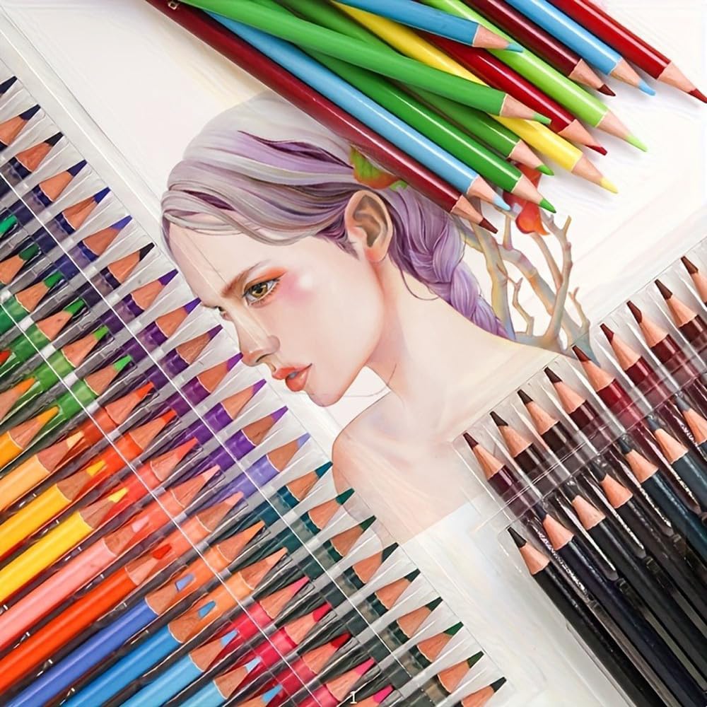 MATOTO 260 Color Professional Durable Brutfuner Oily Wood Colored Pencils Set for Oil Drawing, Sketch, and Art Supplies