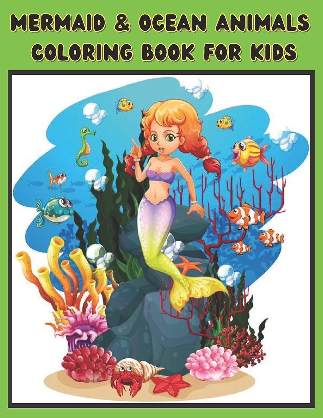 Buy Mermaid & Ocean Animals Coloring Book for kids: Magnificent ...